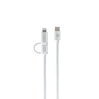 ER POWER Dvostruki kabel USB-C C/L Mfi 200 cm bijeli