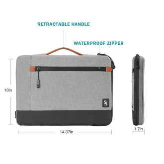 Seine Scene torba za laptop Seine Scene Dijon s rukavima 16" - siva
