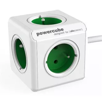 Produžna utičnica. PowerCube EXTENDED, Zeleni, 5-kraki spoj, kabel 1,5 m