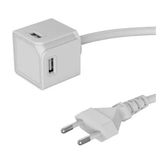 Produžna utičnica. PowerCube USBcube EXTENDED 4x USB-A Bijela (3A), kabel 1,5 m
