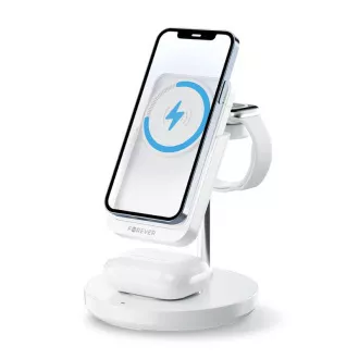 Bežična stanica za punjenje Forever s 5-u-1 power bankom MACS-100 bijela Bežična stanica za punjenje Forever s 5-u-1 power bankom MACS-100 bijela