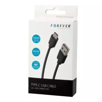Podatkovni kabel Forever USB/USB-C 1m 1A crni