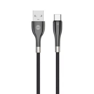 Forever Sleek USB/USB-C podatkovni kabel 1m 3A crni