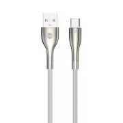 Forever Sleek USB/USB-C podatkovni kabel 1m 3A bijeli