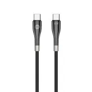 Podatkovni kabel Forever USB-C/USB-C 1m 60W crni