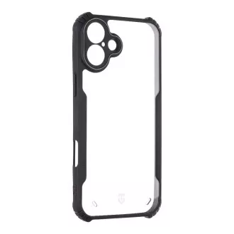 Tactical Quantum Stealth maska za Apple iPhone 16 Plus prozirna/crna