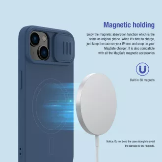 Nillkin CamShield Silky Magnetic Silicone Cover za Apple iPhone 14 crna Nillkin CamShield Silky Magnetic Silicone Cover za Apple iPhone 14 crna