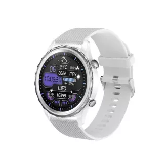 CARNEO Queen HR+/44mm/Srebrna/Sportska narukvica/Bijela