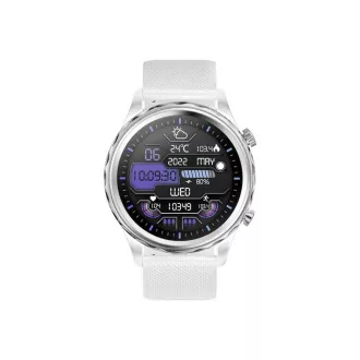 CARNEO Queen HR+/44mm/Srebrna/Sportska narukvica/Bijela