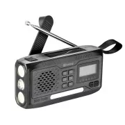 Sandberg Survivor All-in-1 DAB radio 4500 mAh, višenamjenski vanjski radio, crni