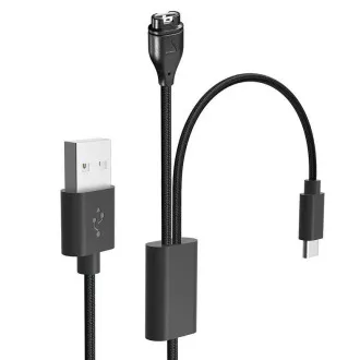 Taktički USB kabel za punjenje i prijenos podataka 2u1 za Garmin Fenix 7 + USB-C