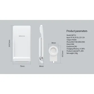 Nillkin PowerTrio 3u1 bežični punjač za Huawei Watch White - Rabljen