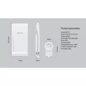 Nillkin PowerTrio 3u1 bežični punjač za Samsung Watch White