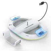 iPega P5S045 okomito postolje za punjenje s RGB-om za PS5/PS5 Slim White