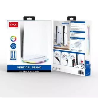 iPega P5S035SA vertikalni stalak (2xUSB-A s RGB za PS5 Slim/PS5 Pro bijeli iPega P5S035SA vertikalni stalak (2xUSB-A s RGB za PS5 Slim/PS5 Pro bijeli