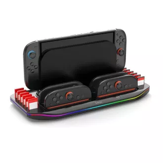 iPega SW2210 Višenamjenski RGB stalak za punjenje za Nintendo Switch 2 crne boje iPega SW2210 Višenamjenski RGB stalak za punjenje za Nintendo Switch 2 crne boje