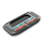 iPega SW2210 Višenamjenski RGB stalak za punjenje za Nintendo Switch 2 crne boje