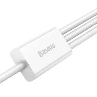 Baseus CAMLTYS-02 vrhunski podatkovni kabel za brzo punjenje 3u1 USB-C, Lightning, MicroUSB 1,5 m bijeli