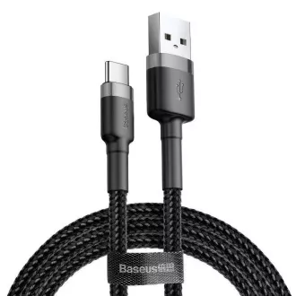 Baseus CATKLF-BG1 Cafule kabel USB-C 3A 1m sivo/crni