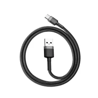 Baseus CATKLF-BG1 Cafule kabel USB-C 3A 1m sivo/crni