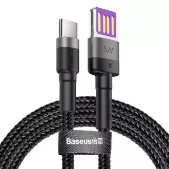 Baseus CATKLF-PG1 Cafule podatkovni kabel za brzo punjenje USB dvostrani na USB 40W 1m siva/crna