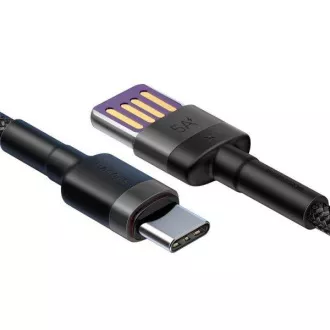 Baseus CATKLF-PG1 Cafule podatkovni kabel za brzo punjenje USB dvostrani na USB 40W 1m siva/crna