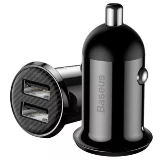 Baseus CCALLP-01 Grain Pro auto punjač 2xUSB 4.8A crni