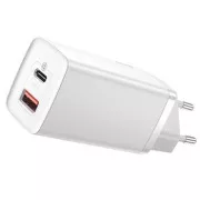 Baseus CCGAN2L-B02 GaN2 Lite brzi punjač USB + USB-C 65W bijeli