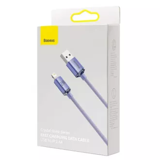 Baseus CAJY000005 Crystal Shine Series podatkovni kabel USB - Lightning 20W 1,2m ljubičasta
