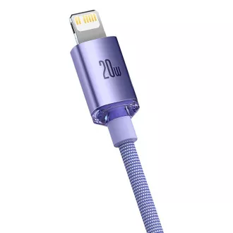 Baseus CAJY000205 Crystal Shine Series podatkovni kabel USB-C - Lightning 20W 1,2m ljubičasta
