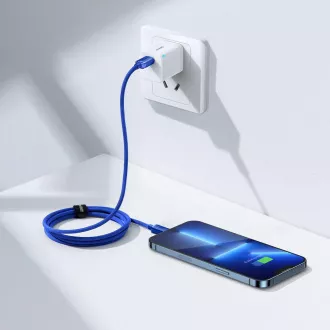 Baseus CAJY000203 Crystal Shine Series podatkovni kabel USB-C - Lightning 20W 1,2 m plava