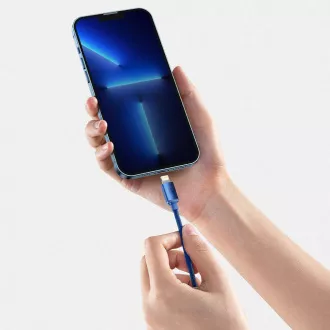 Baseus CAJY000203 Crystal Shine Series podatkovni kabel USB-C - Lightning 20W 1,2 m plava