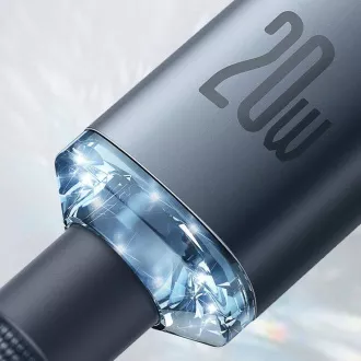 Baseus CAJY000203 Crystal Shine Series podatkovni kabel USB-C - Lightning 20W 1,2 m plava