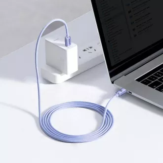 Baseus CAJY000705 Crystal Shine Series podatkovni kabel USB-C - USB-C 100W 2m ljubičasta