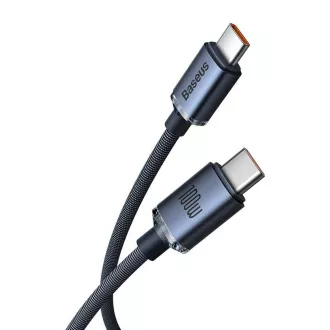 Baseus CAJY000701 Crystal Shine Series podatkovni kabel USB-C - USB-C 100W 2m crni
