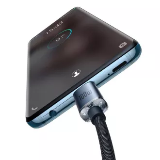 Baseus CAJY000701 Crystal Shine Series podatkovni kabel USB-C - USB-C 100W 2m crni