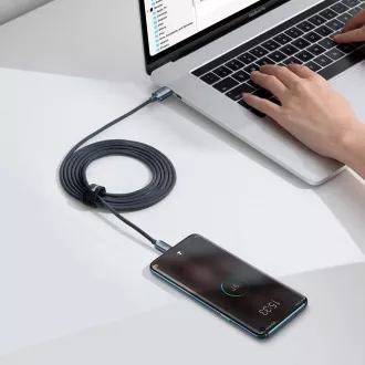 Baseus CAJY000701 Crystal Shine Series podatkovni kabel USB-C - USB-C 100W 2m crni