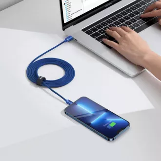 Baseus CAJY000703 Crystal Shine Series podatkovni kabel USB-C - USB-C 100W 2m plavi