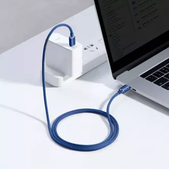 Baseus CAJY000603 Crystal Shine Series podatkovni kabel USB-C - USB-C 100W 1,2 m plavi