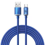 Baseus CAJY000503 Crystal Shine Series podatkovni kabel USB - USB-C 100W 2m plavi