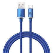 Baseus CAJY000403 Crystal Shine Series podatkovni kabel USB - USB-C 100W 1,2 m plavi