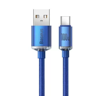 Baseus CAJY000403 Crystal Shine Series podatkovni kabel USB - USB-C 100W 1,2 m plavi