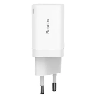 Baseus CCSUPP-E02 Super Si brzi punjač USB + USB-C 30W bijeli Baseus CCSUPP-E02 Super Si brzi punjač USB + USB-C 30W bijeli