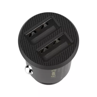 Baseus CCALL-ML01 Grain auto punjač 15,5 W 2x USB crni Baseus CCALL-ML01 Grain auto punjač 15,5 W 2x USB crni