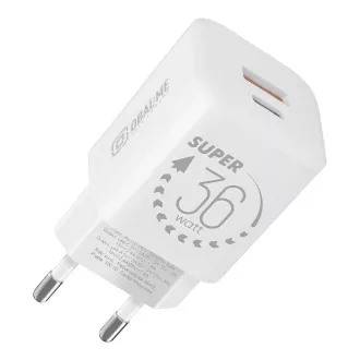 OBAL:ME GaN putni punjač USB-A + USB-C 36W bijeli