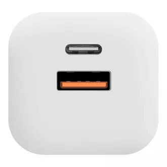 OBAL:ME GaN putni punjač USB-A + USB-C 36W bijeli