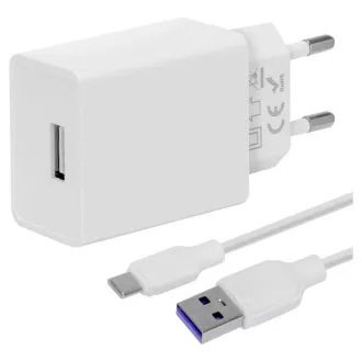 PAKIRANJE: ME putni punjač USB-A 10W + USB-A/USB-C kabel 1m bijeli