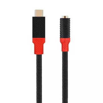 Taktički Pin4Fun adapter USB-C/Jack 3,5 mm 0,1 m crno/crveno