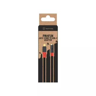 Taktički Pin4Fun adapter USB-C/Jack 3,5 mm 0,1 m crno/crveno
