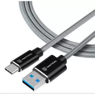 Taktički brzi aramidni kabel USB-A/USB-C 0,3 m sivi